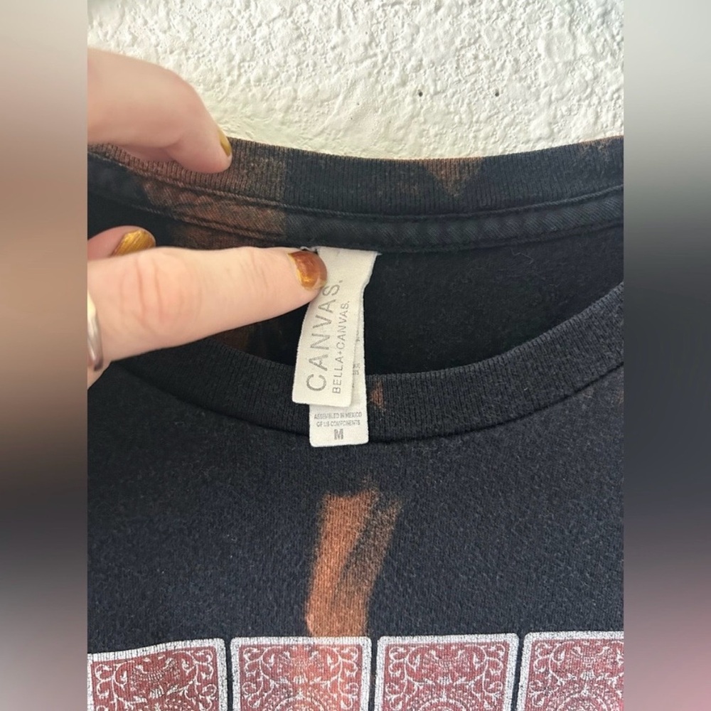 Bella + Canvas Graphic Tee – Size Medium – Custom Bleach Dyed - Picture 3 of 9